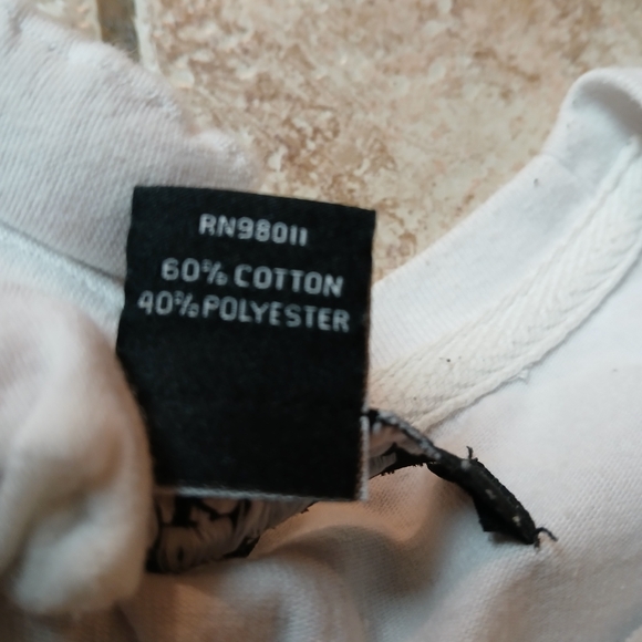 #0189 Men's Akoo White T-Shirt Exclusive Of Design Size Large - Picture 4 of 16